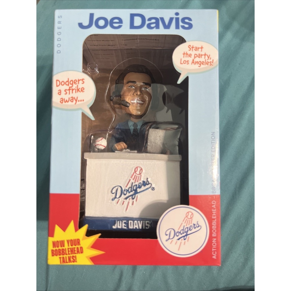 Joe Davis LA Dodgers Desk Talking Bobblehead SGA‎ 9/19/25